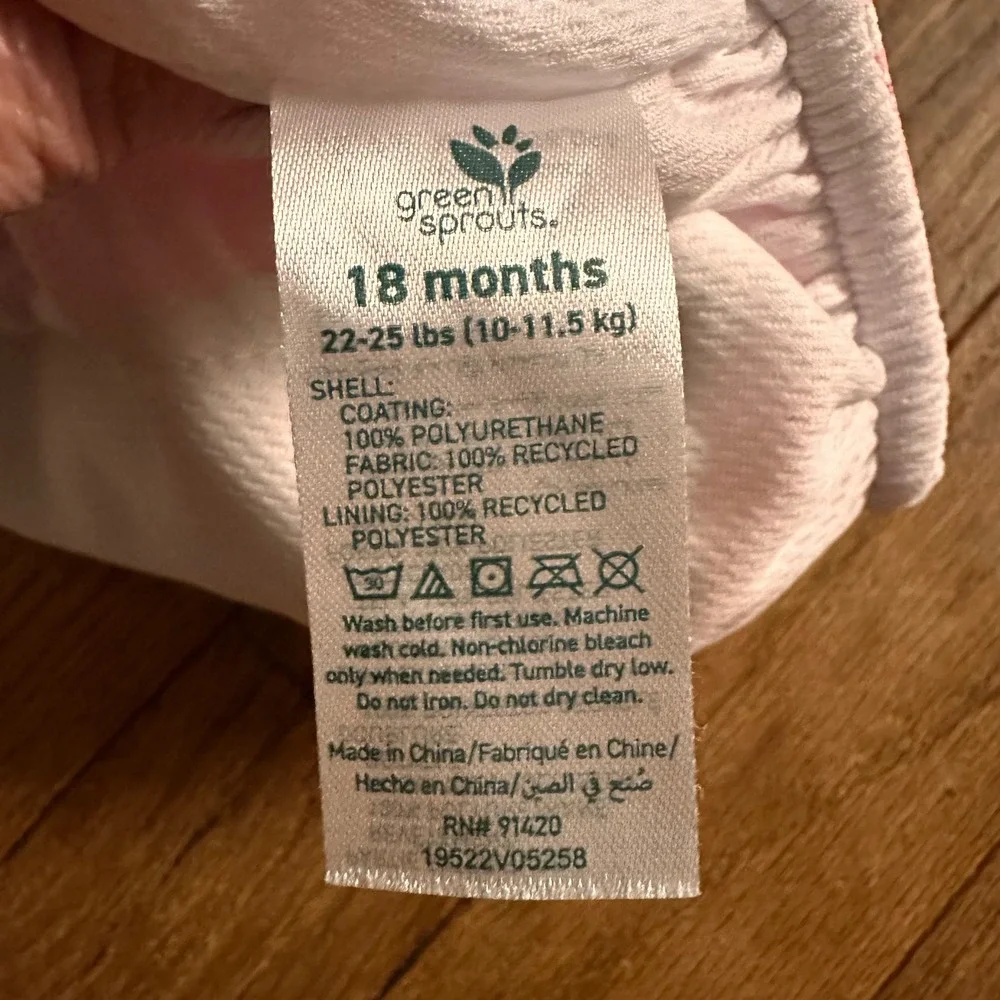 Green Sprouts Swim Bottom Girls 18 Months‎ Ruffle Snap Floral Pink Modern Summer